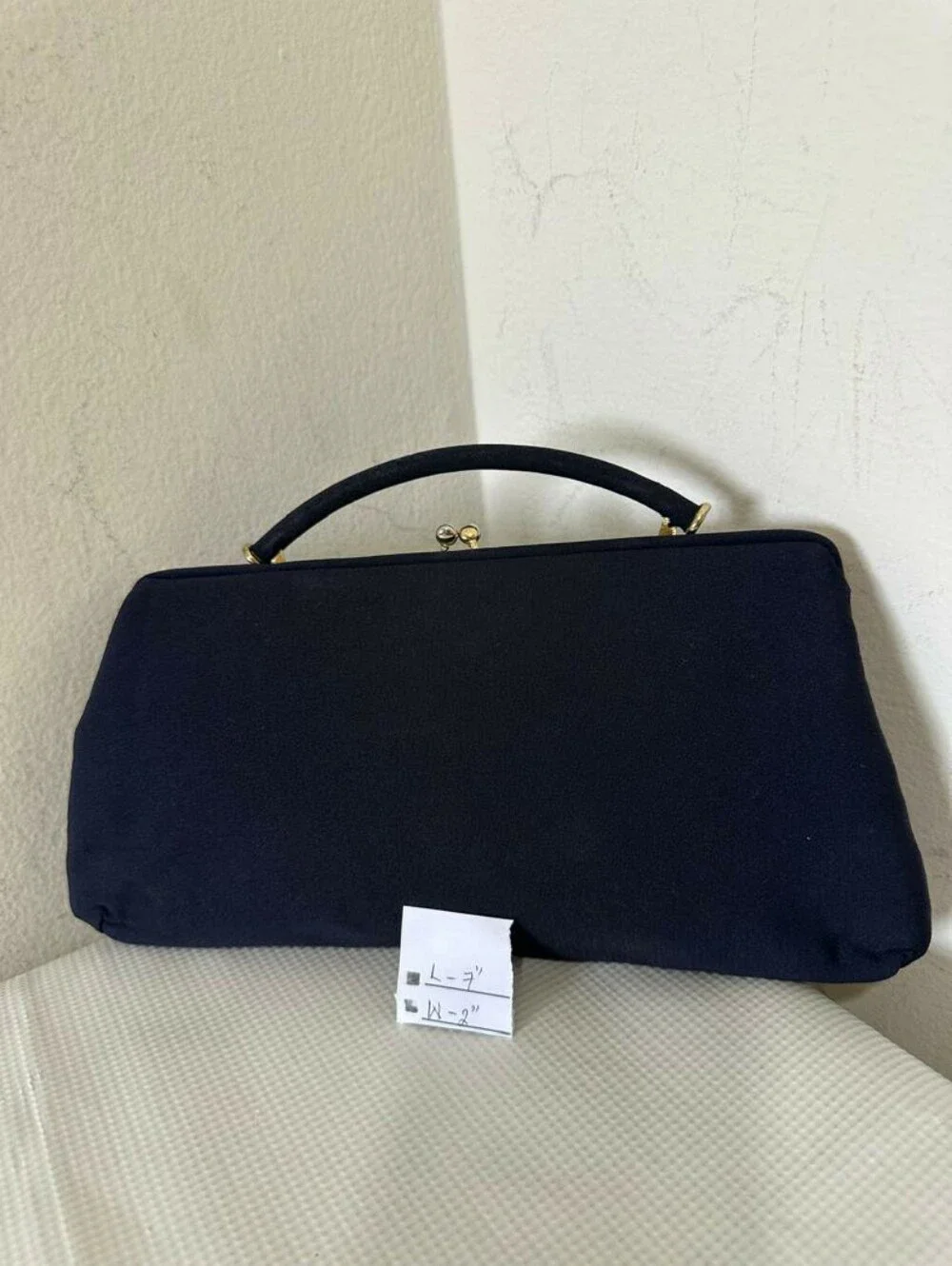 Harry Levine Vintage Mid-CenturyBlue Structured Evening Clutch Bag Top Handle